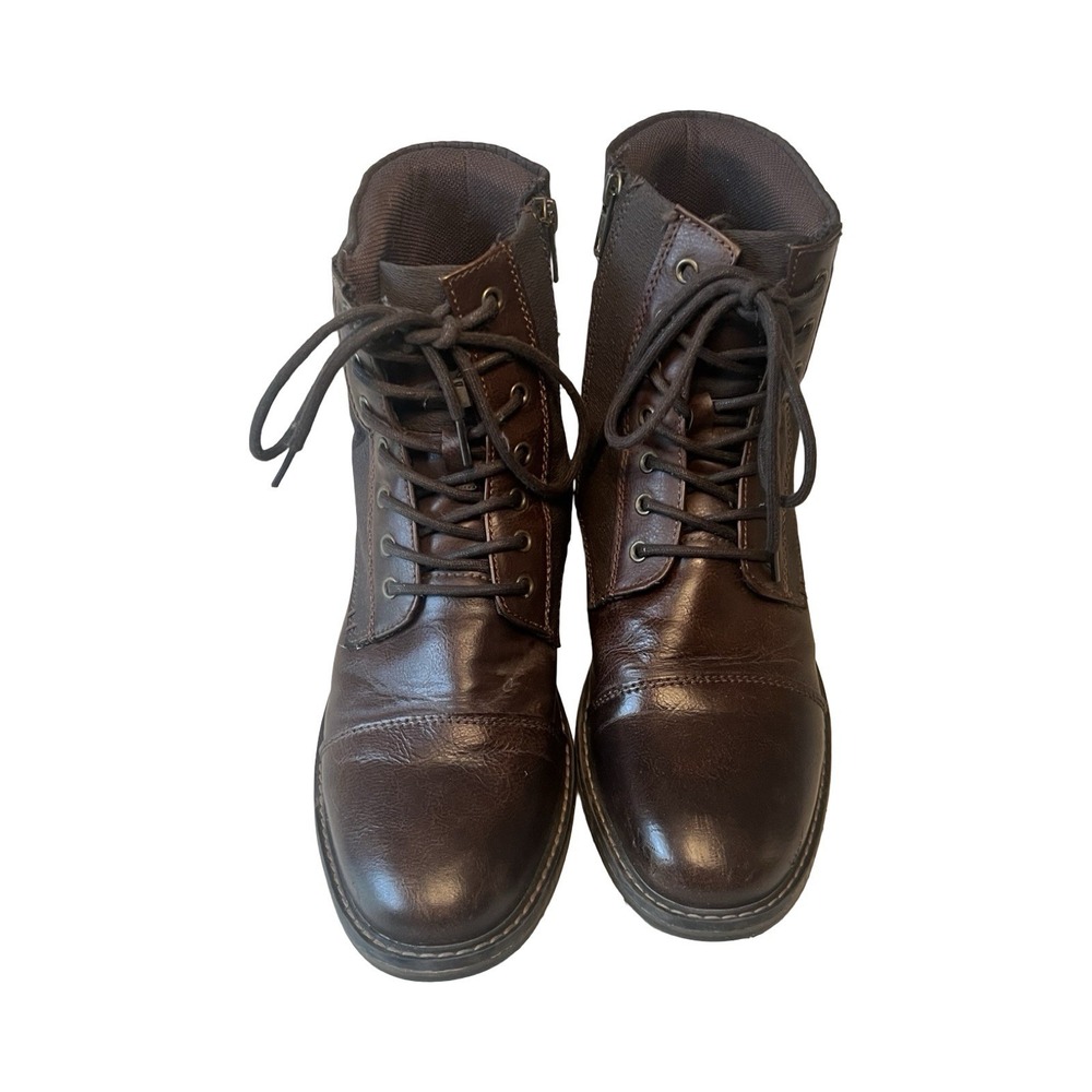 Sonoma Simon Ankle Boots Men's Size 10 Brown Lace Up‎ Side Zipper Ortholite